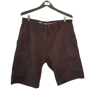 RW Rugged Wear Flex Cargo Men's Shorts Brown Size 36Wx22L‎ Inseam 11 in
